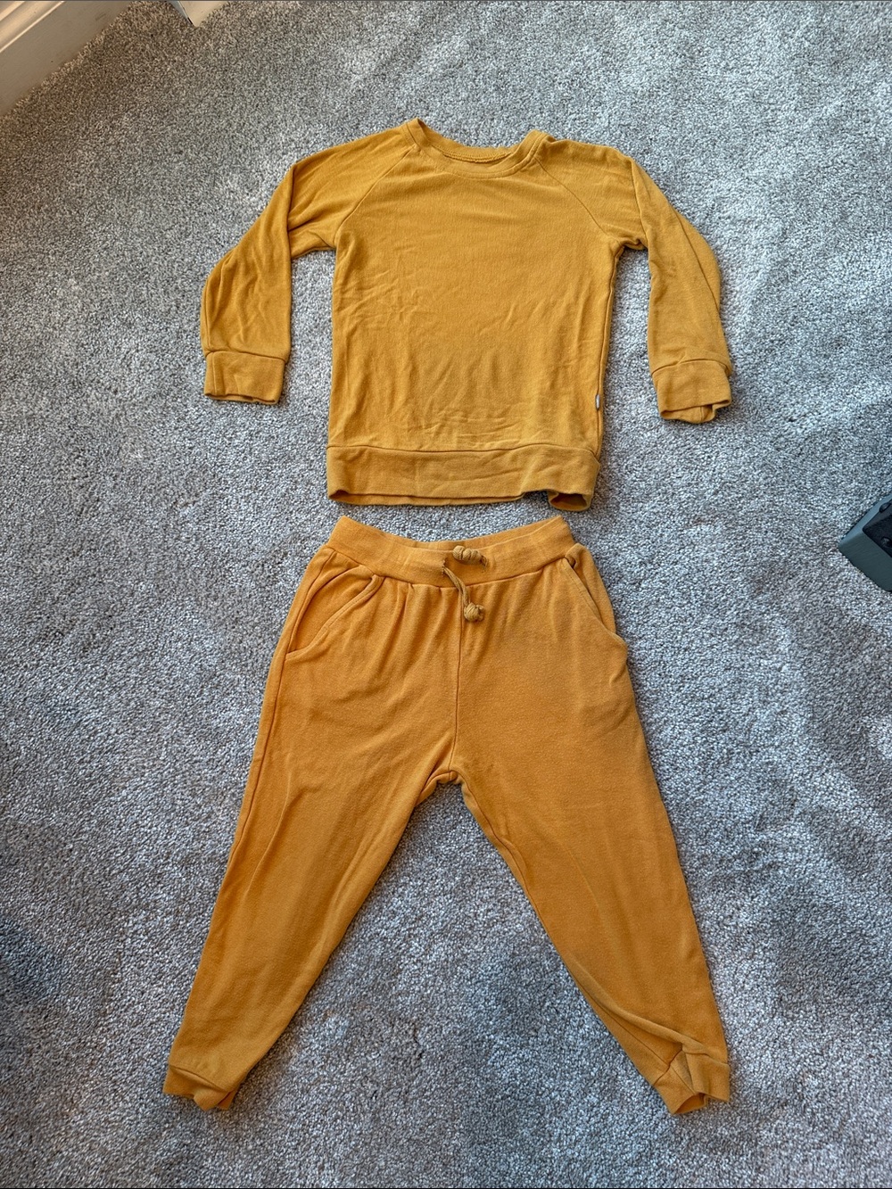 Kyte Baby- Bamboo Jersey Jogger Set, Marigold, 3T